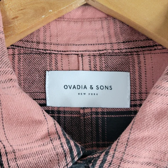 Ovadia Sons Max Plaid Cotton Button Up Long Sleeve Shirt